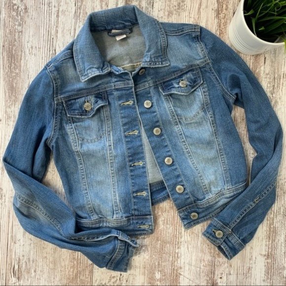 Mossimo Supply Co. Jackets & Blazers - MOSSIMO XSmall Crop Blue Jean Denim Jacket EUC